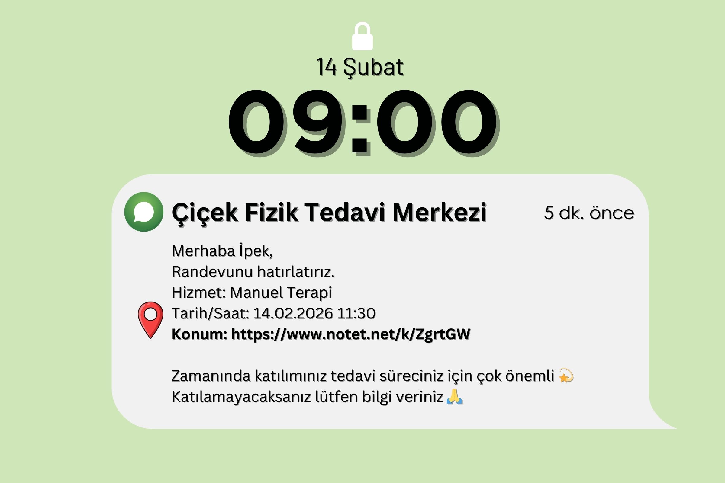 Notet otomatik konum paylaşımı özelliği