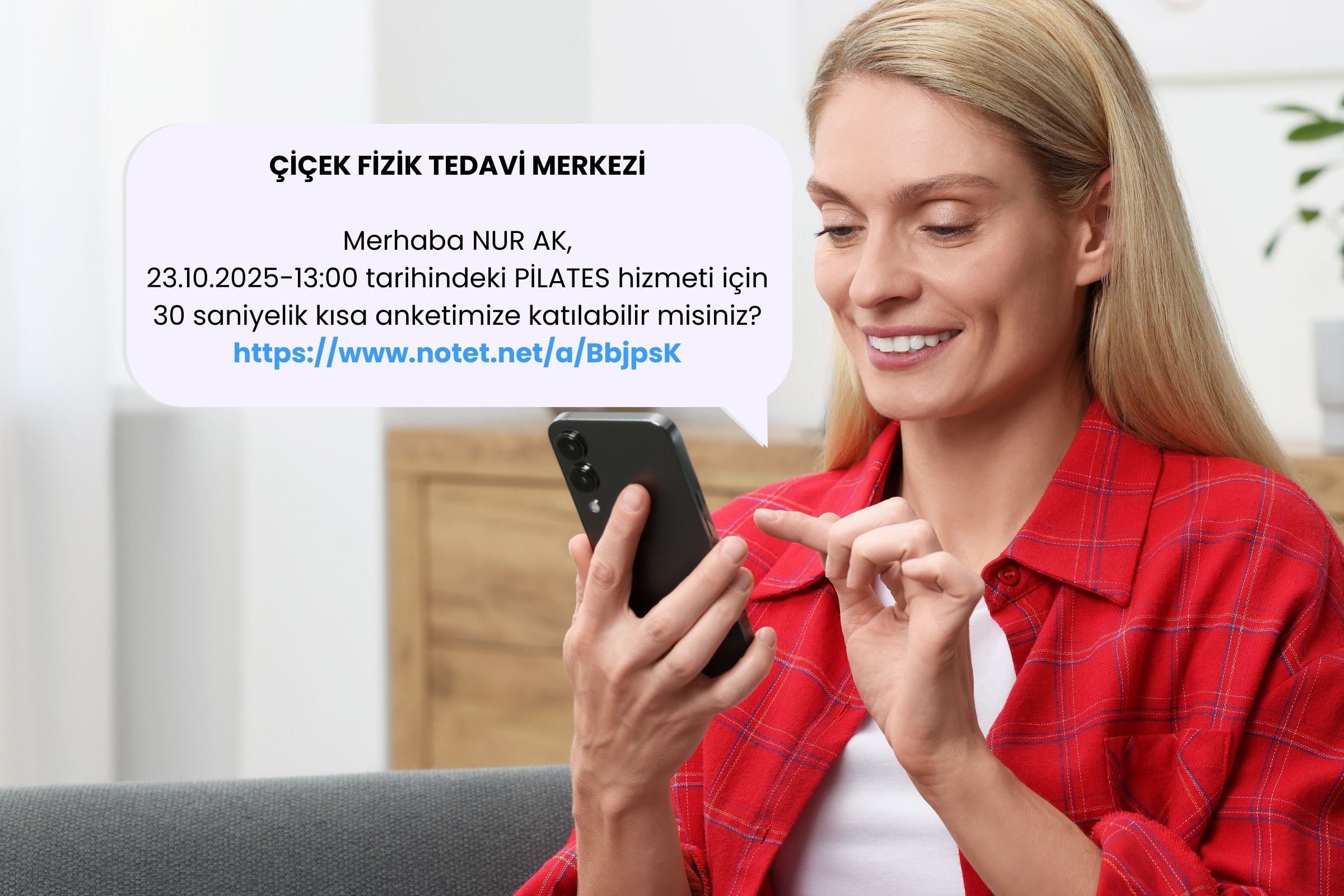 Mobil müşteri memnuniyet anket ekranı